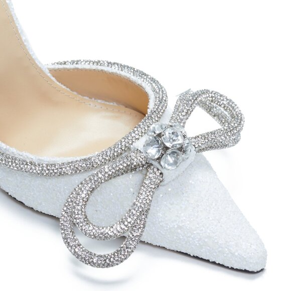 Brand new!! Mach & Mach Double Bow Glittered Pumps - Picture 3 of 3